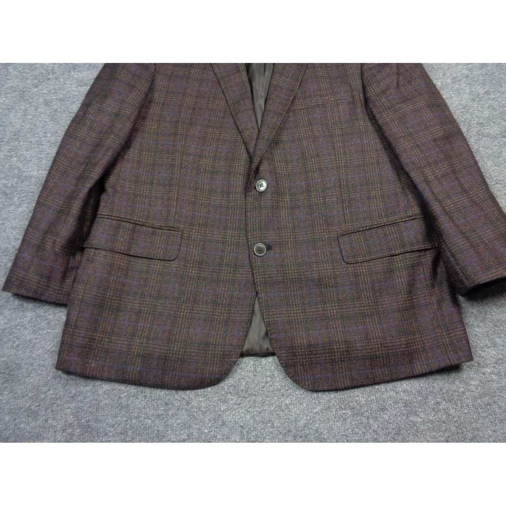 Joseph Abboud Heritage Blazer 44S Glen Check Plaid Reda Super 110's Wool - Picture 3 of 16